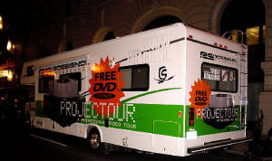 The PROJECTOUR Van on the NY streets